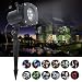 ANTSIR Rotating Landscape Projection LED Light, 16PCS Switchable Lens Snowflake Spotlight Projector for Christmas,New Year,Halloween,Valentine's Day, Holiday,Birthday, Wedding, Party, Kids Room