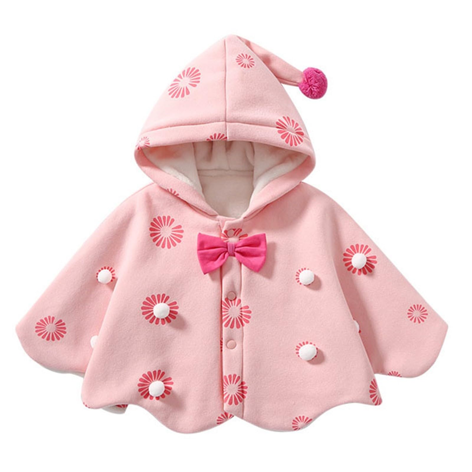Generisch trajes de Navidad para bebé niña terciopelo capucha poncho rojo abrigo chaqueta s top mujer