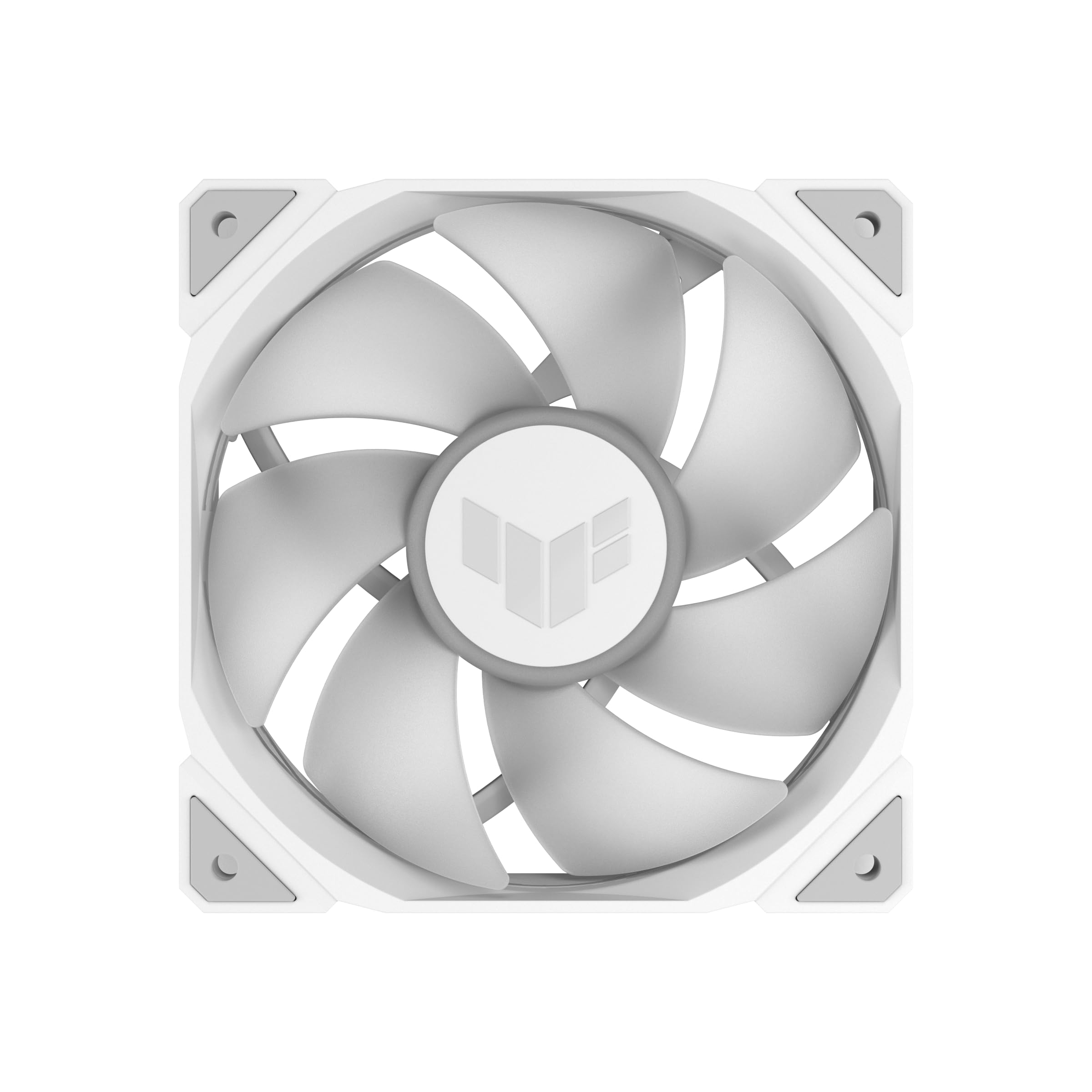 ASUS TUF Gaming TR120 - Ventilador blanco ARGB de 120 mm, marco de ventilador de 28 mm, alta presión estática H2O de 3.3 mm, flujo de aire de 77.4 CFM, matriz LED de doble capa, patrón lateral