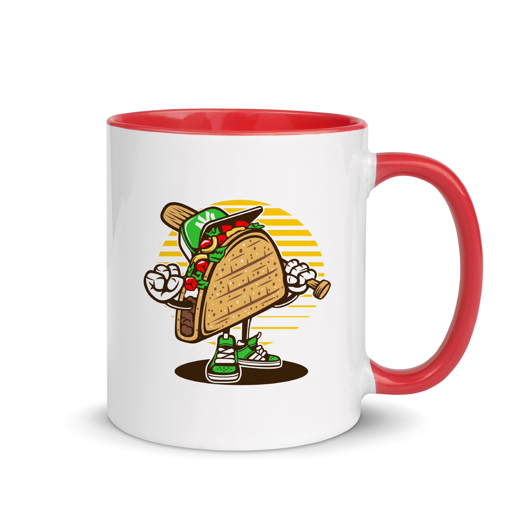 FMstyles Ma031 - Sandwich Lover, Yumm Food Inner Mug 10x10x10Cm Red