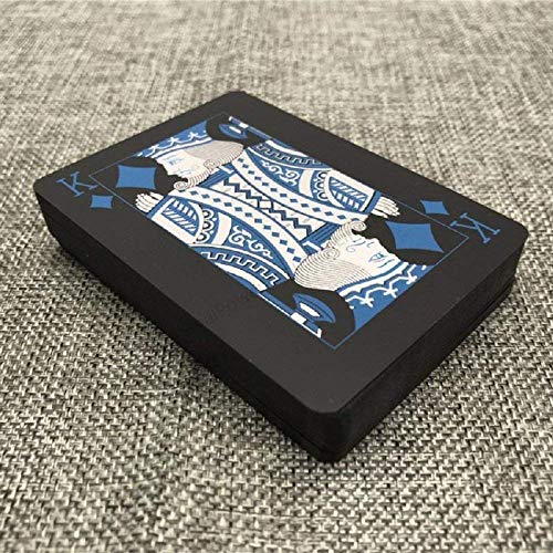 Image of Royals Black Waterproof Playing Cards Deck | Durable Plastic Poker Cards for Rummy Bridge Games | Premium Smooth Finish Washable Cards | Unique Black Design for Parties Travel Casino Style Card Games
