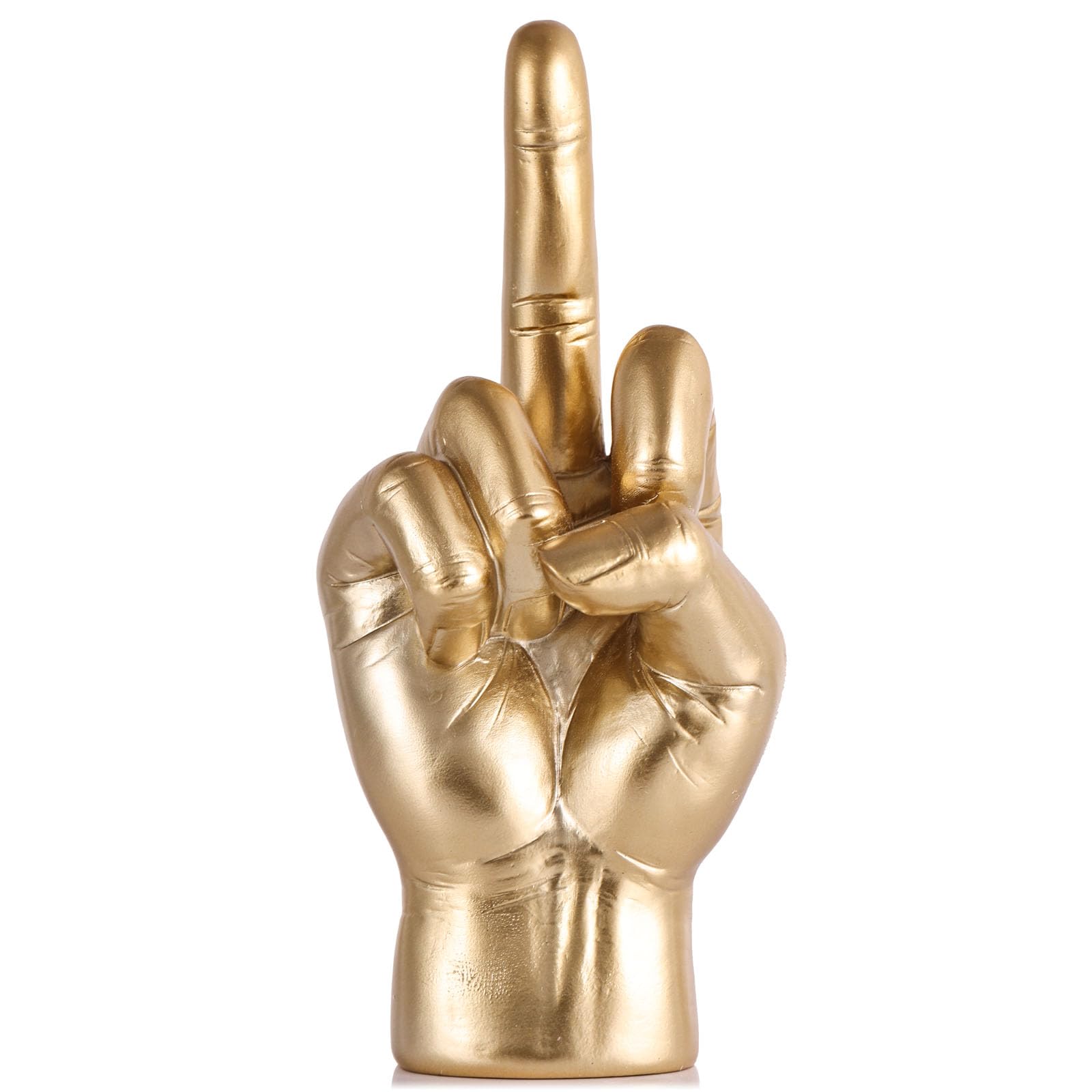 XMGZQ Gold Gesture Statues and Sculptures,Gold Accent Decor,Hand Finger Classic Knick Knacks for Shelves,Desk,Entryway,Tv Stand,Mantel,Coffee Table,Centerpiece Table Decorations - Gifts for Friends