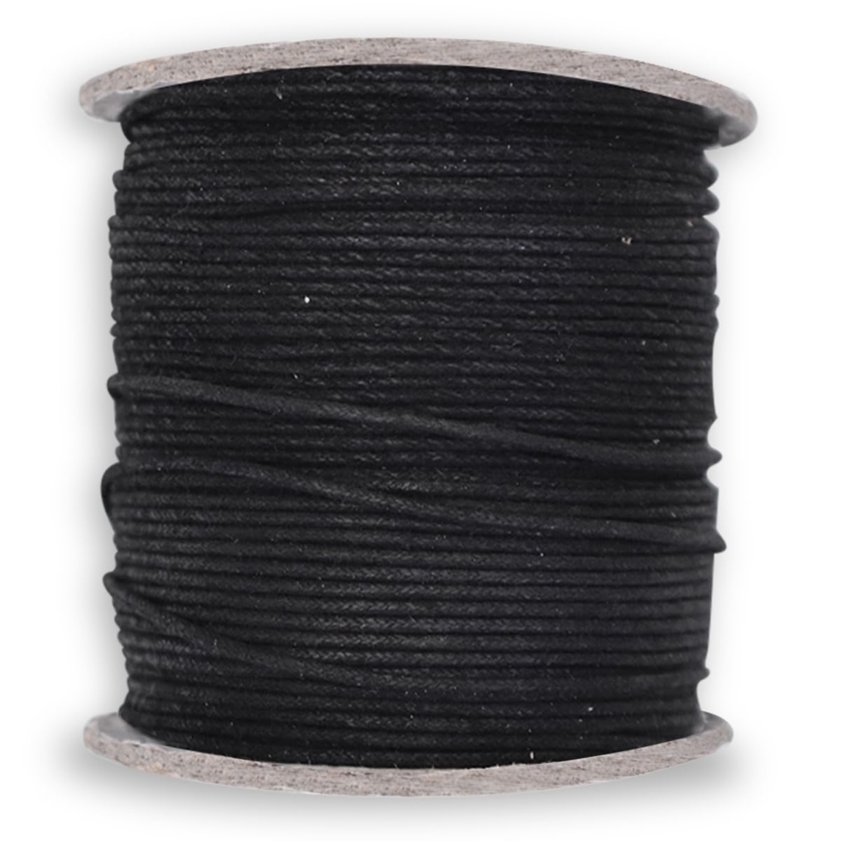 Embroiderymaterial 2Mm Thick Cotton Wax Thread Cord for Embroidery, Craft, Bracelet Making Thread, Jewellery Making Thread, Dori/Rope Black Color(90 Meter, Black), 1 Count