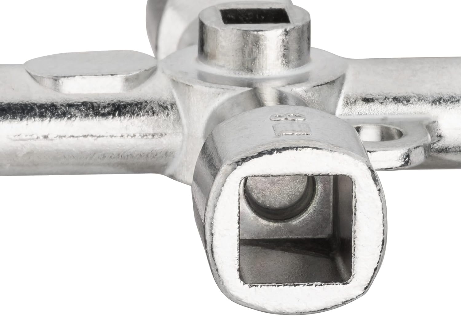 HAZET Clé pour armoires électriques 4617-1 I Chaîne, adaptateur et embout réversible inclus I Actionnement de fermetures sur armoires électriques, vannes de chauffage, poignées de porte, etc.