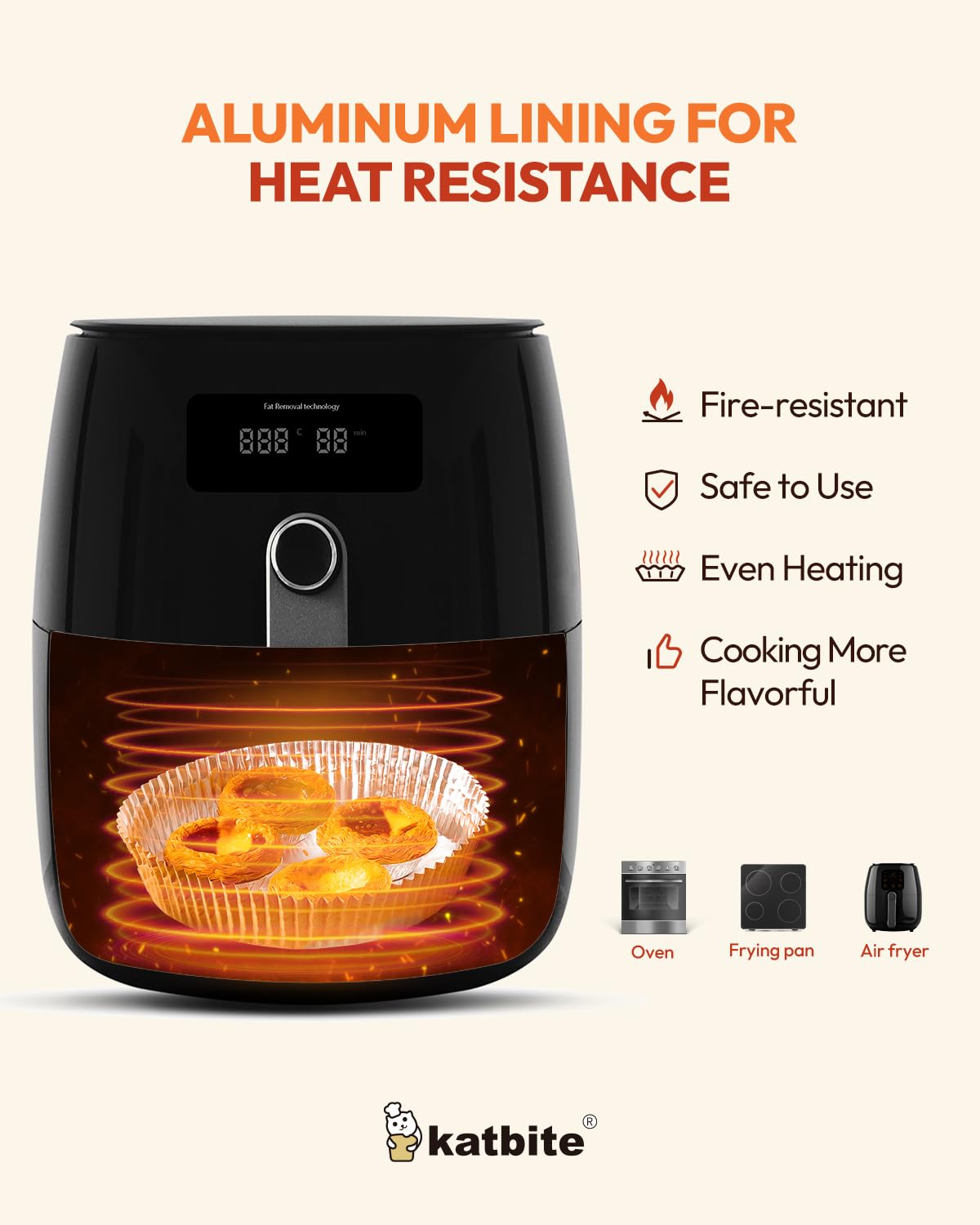 Tin Foil Non-stick Disposable Air Fryer Aluminum Foil Liners