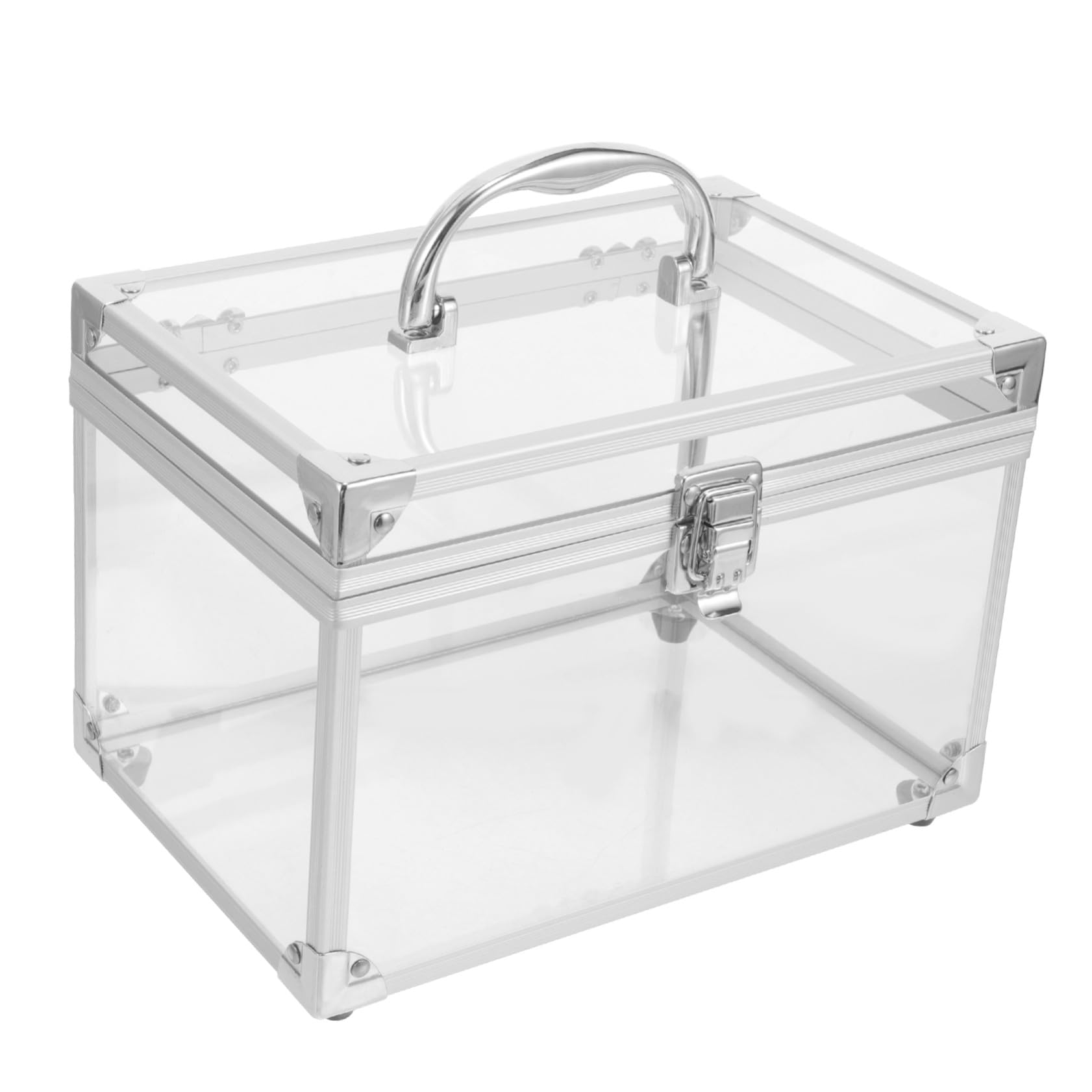 Scatola Porta Cd e Custodia Per Dvd in Acrilico Bianco Con Coperchio Protettivo, Contenitore Portatile Per Dischi, Organizer Per Casa, Ufficio e Viaggi