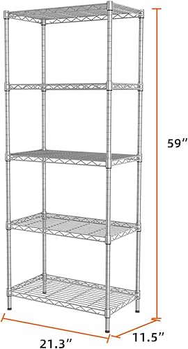 Miniatura 3 de SINGAYE Estantería de Alambre Ajustable Estantes de Almacenamiento Unidades de Pie para Cocina Armario Lavandería Baño Organizadores Despensa de