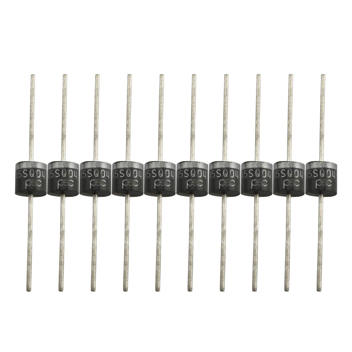 Tegg 15SQ045 Schottky 10PCS 15A Diode Axial Schottky Rectifie Blocking Diodes for Solar Cells Panel