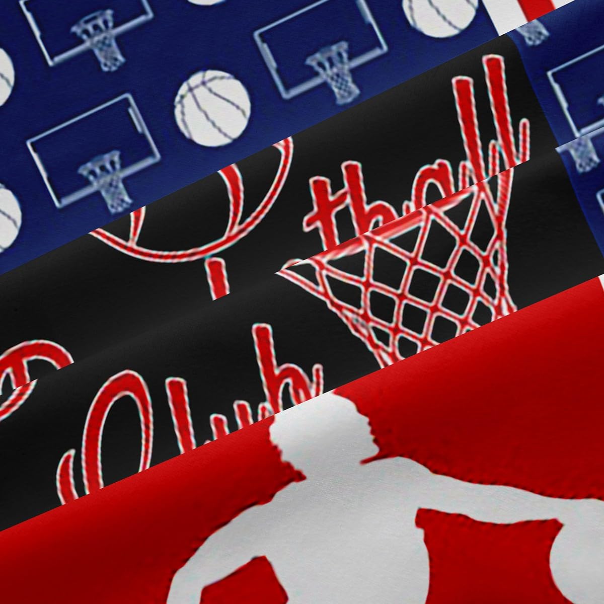 Tenda da basket per bambini, ragazzi e ragazze (2 pannelli, larghezza 132 x lunghezza 228 cm), tende per finestre sportive da gaming, idea regalo per gli amanti del basket 30% -50% oscuranti