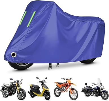 Motorbike Cover Rainproof for Honda CTX200 Bushlander|Motorcycle Cover Waterproof Breathable Outdoor Storage with Lock-Holes,Storage Bag & Night Reflective Design
