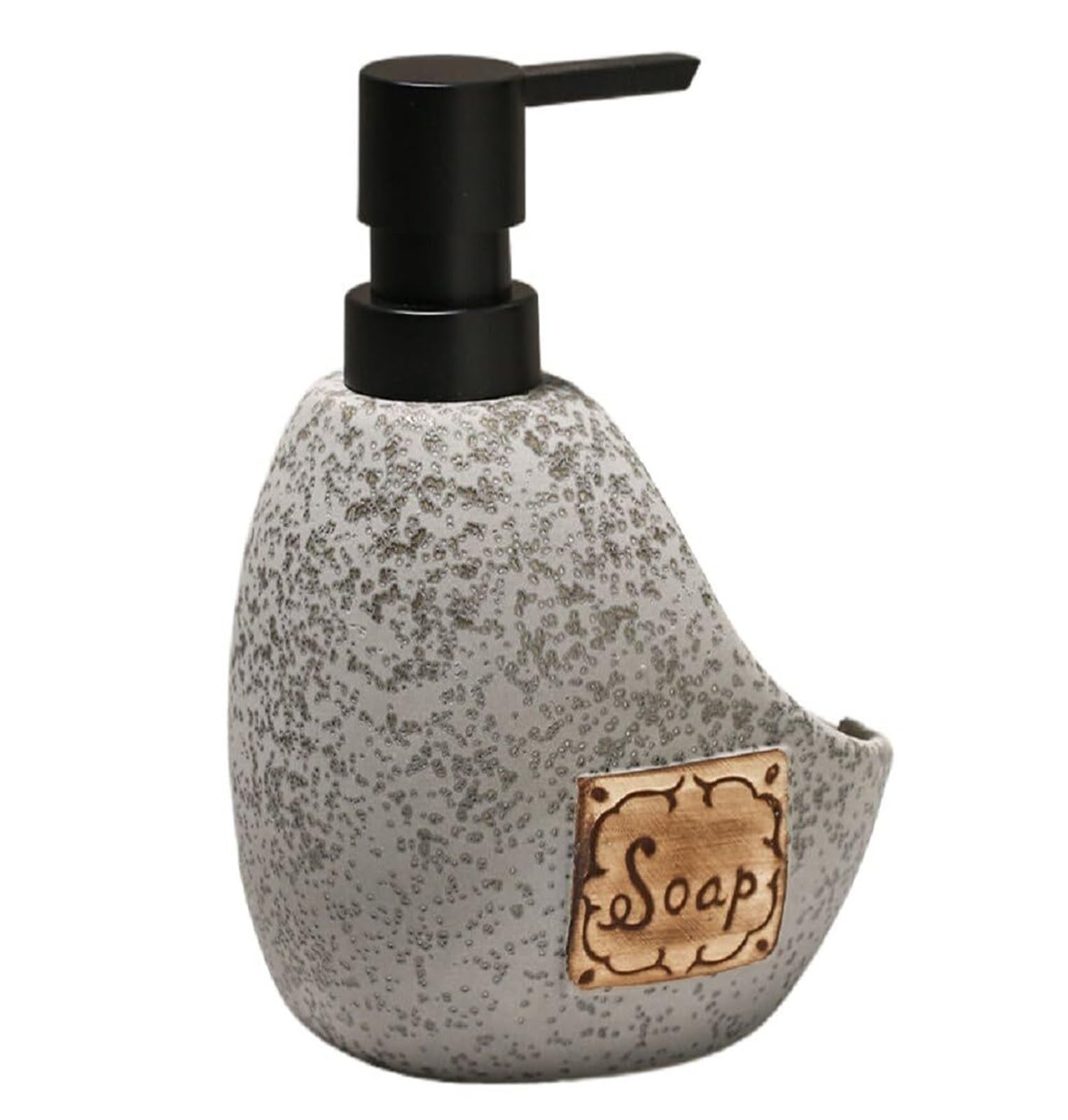 Mdnipqbam Grey Exquisite Dual-Purpose Soap Dispenser Multifunctional Liquid Container With Sponge Storage Slot For Bathroom(Grey)