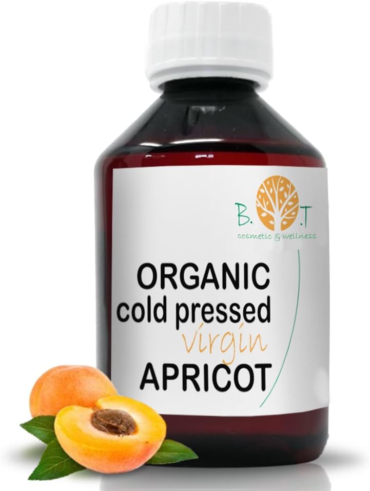 100% Organic Cold Pressed Apricot Oil | Facial, Body and Hair Moisturiser | Eye Contour and Anti-ageing Oil | Rejuvenating and Soothing Effect, 100 ml