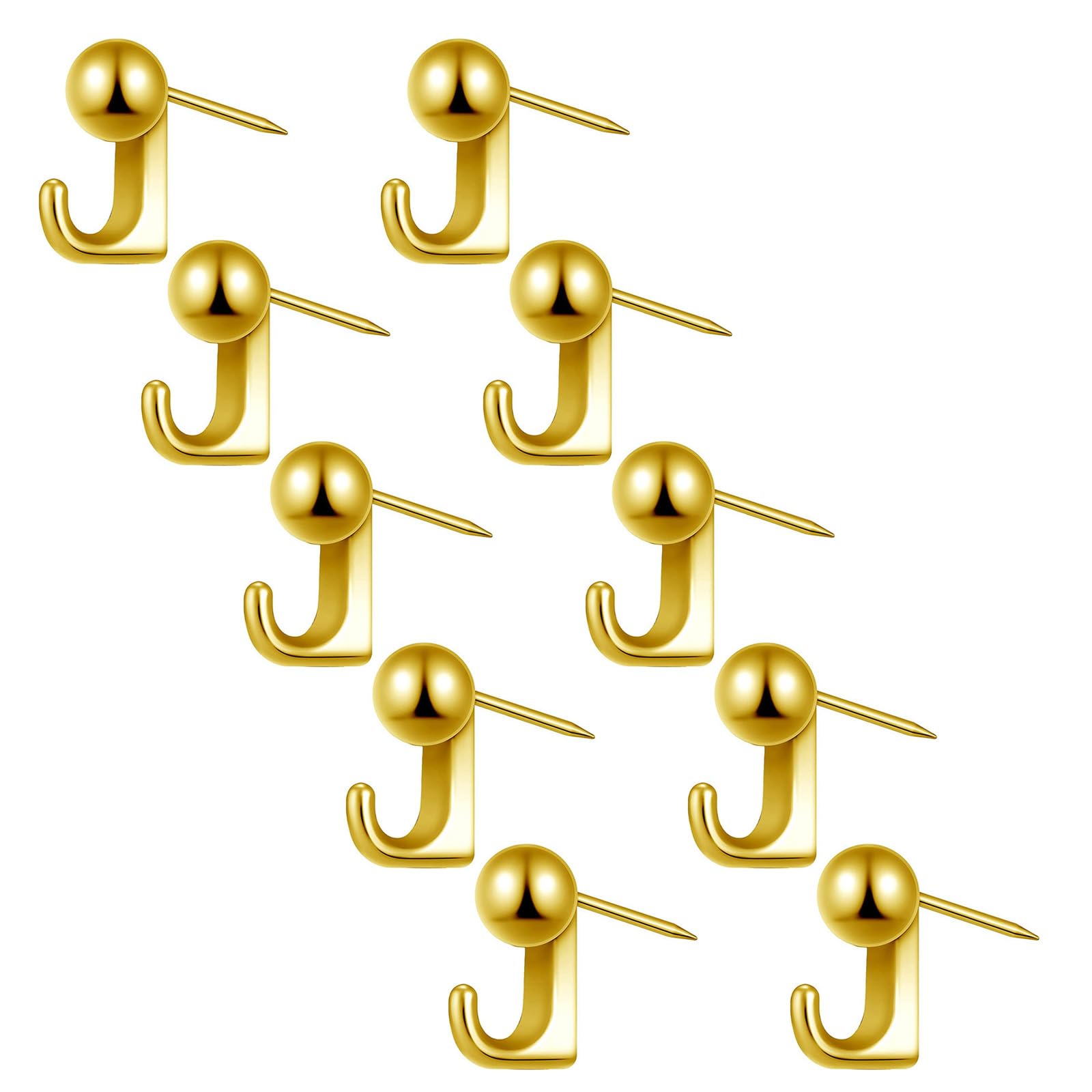 Tsophreniq Of 10 Zincs Alloy Wall Hook for Soft Corkboard Rustproof Push Pins Hangers Space Saving Home Decoration Easy Installation Wall Hook