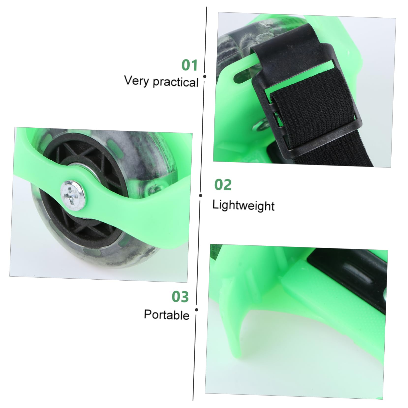 LIOOBO 1Pair Adjustable Light Up Roller Skates for Comfortable Skate Shoes with Fun Flashing Wheels Present for Boys for Outdoor Activities