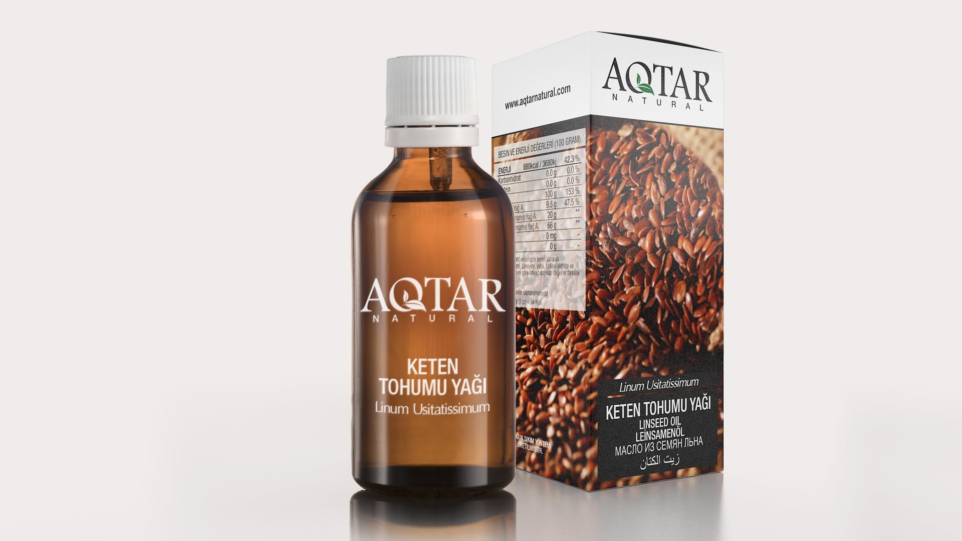 Aqtar %100 Saf Keten Tohumu Yağı 50 ML