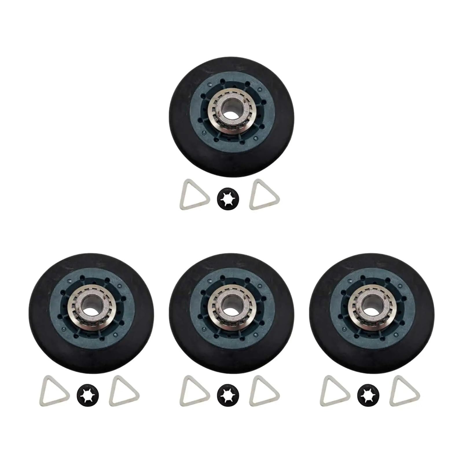 Rodillos De Soporte De Tambor Secador, Ruedas for Secadora, Lavadora, Reemplazo Con 3 Anillos, Piezas W10314173 Wpw10314173 AP6019303, 4 Uds.