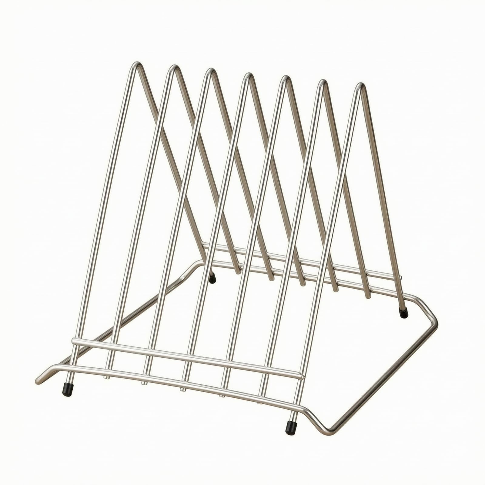 Gralara tagliere da Appoggio in Filo di Acciaio Inox Resistente tagliere con Sei Scomparti Antiscivolo per, Stile A