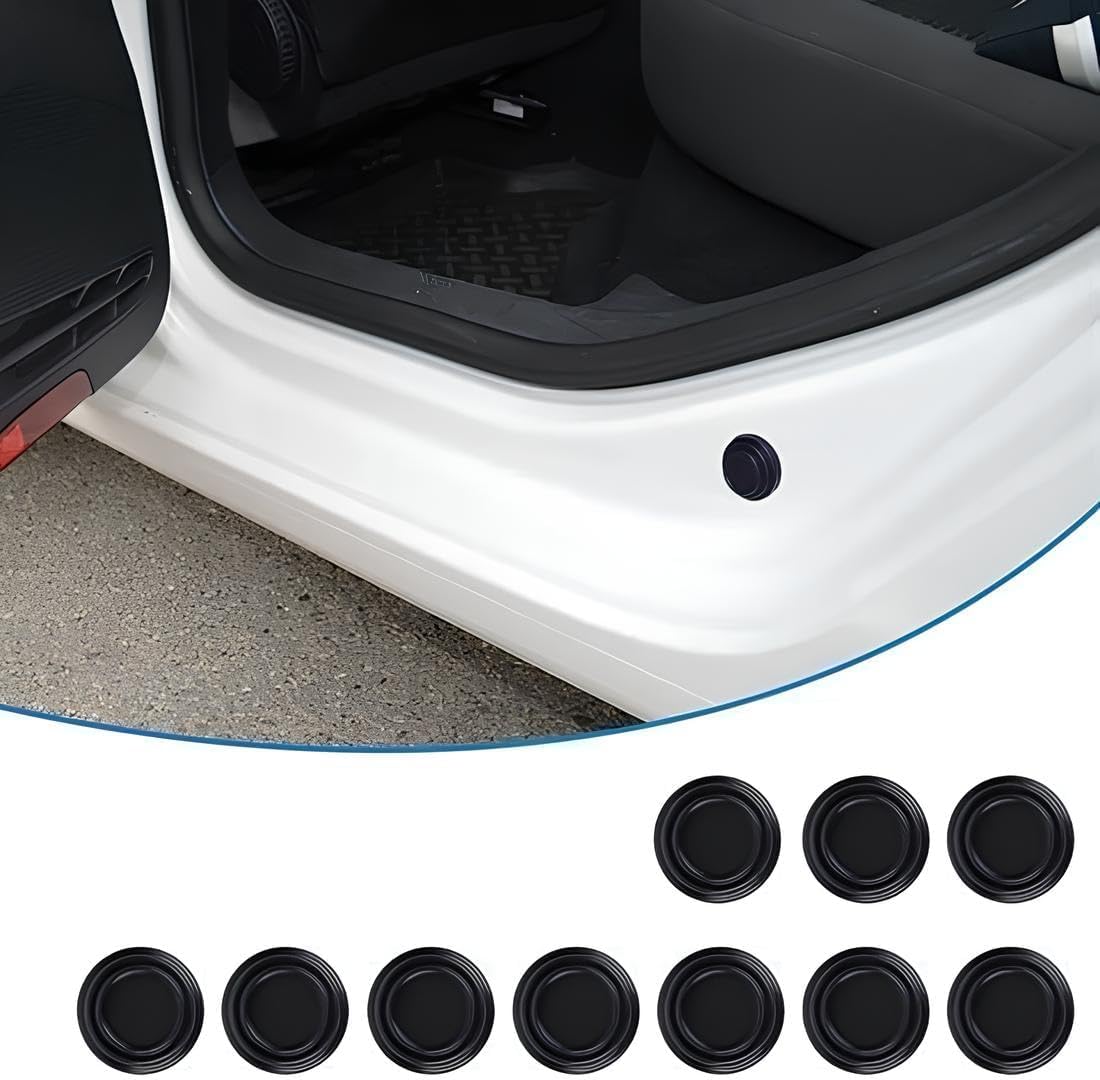Luti Concept 10 Adet Araç Kapı Ses Önleyici ve Darbe Emici Pad Universal Araba Kapısı Darbeye Dayanıklı Silikon Kalıp Ped Darbe Emici Conta, Araç Kapı Darbe Ve Ses Emici Kapı Kaput Bagaj Çarpma Önleyici Ped Siyah