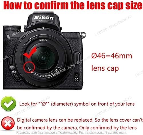 Miniatura 5 de MOSTOS  Brings Superior - Tapa de lente de cámara 2.165 in para lente Nikon - AF-P 0.709-2.165 in f 0.12-0.20 oz VR Kit Lens (Ø55mm, para Nikon)