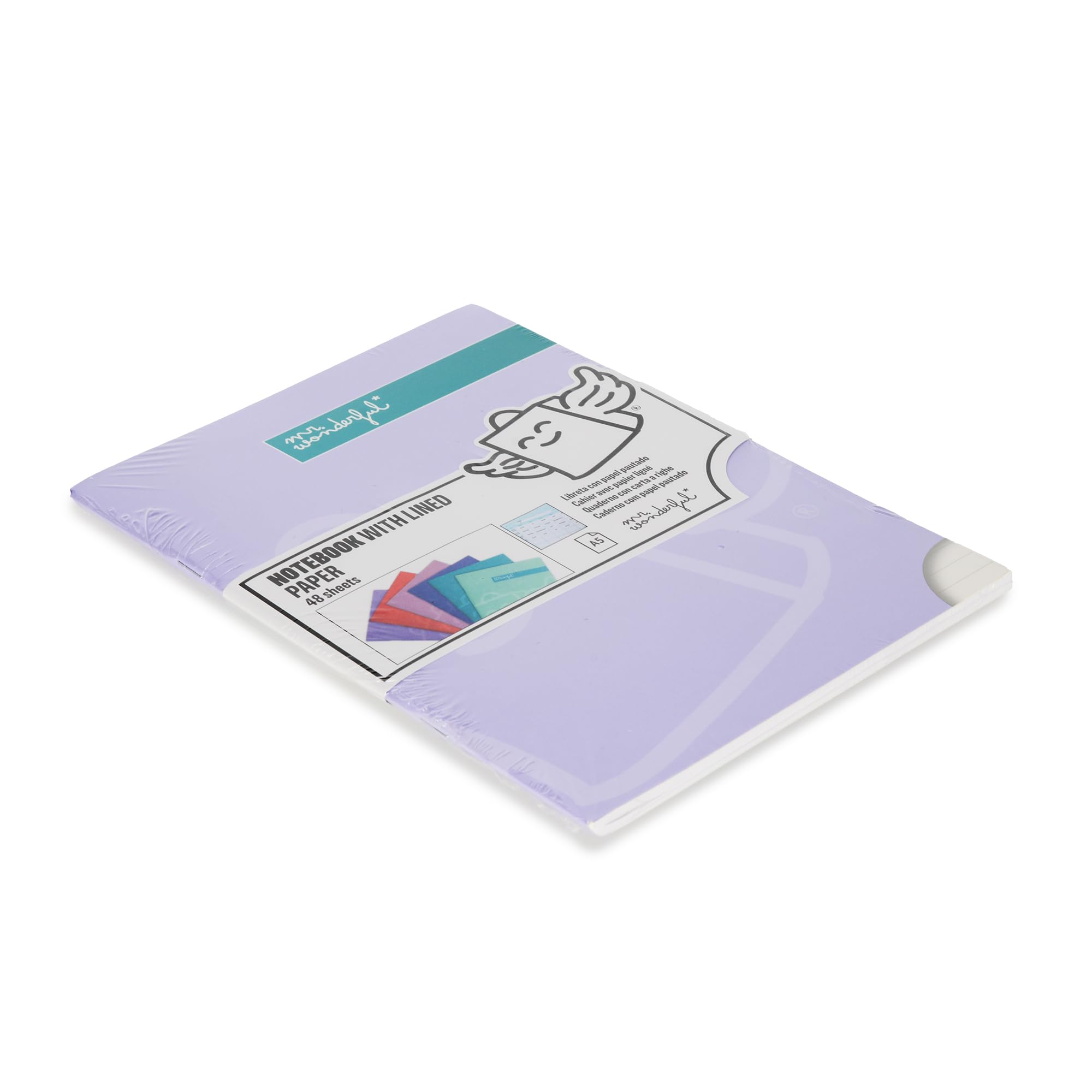 Quaderno A5 Mr. Wonderful Lilla 48 Fogli A Righe - Con Griglia Orario Scolastico, Carta Certificata FSC