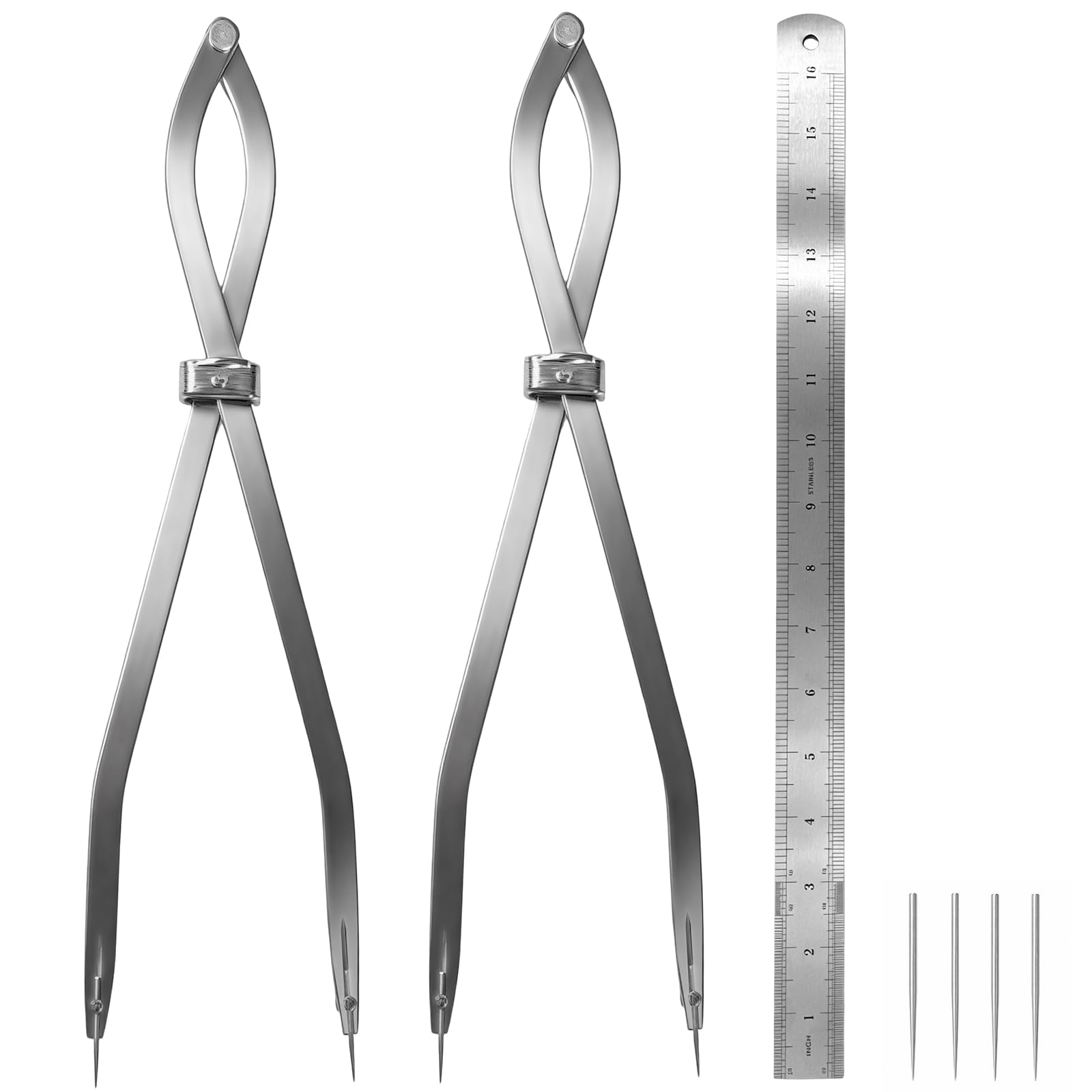 Circle Scriber Tool - 2PC Set for Woodworking & Metal -1