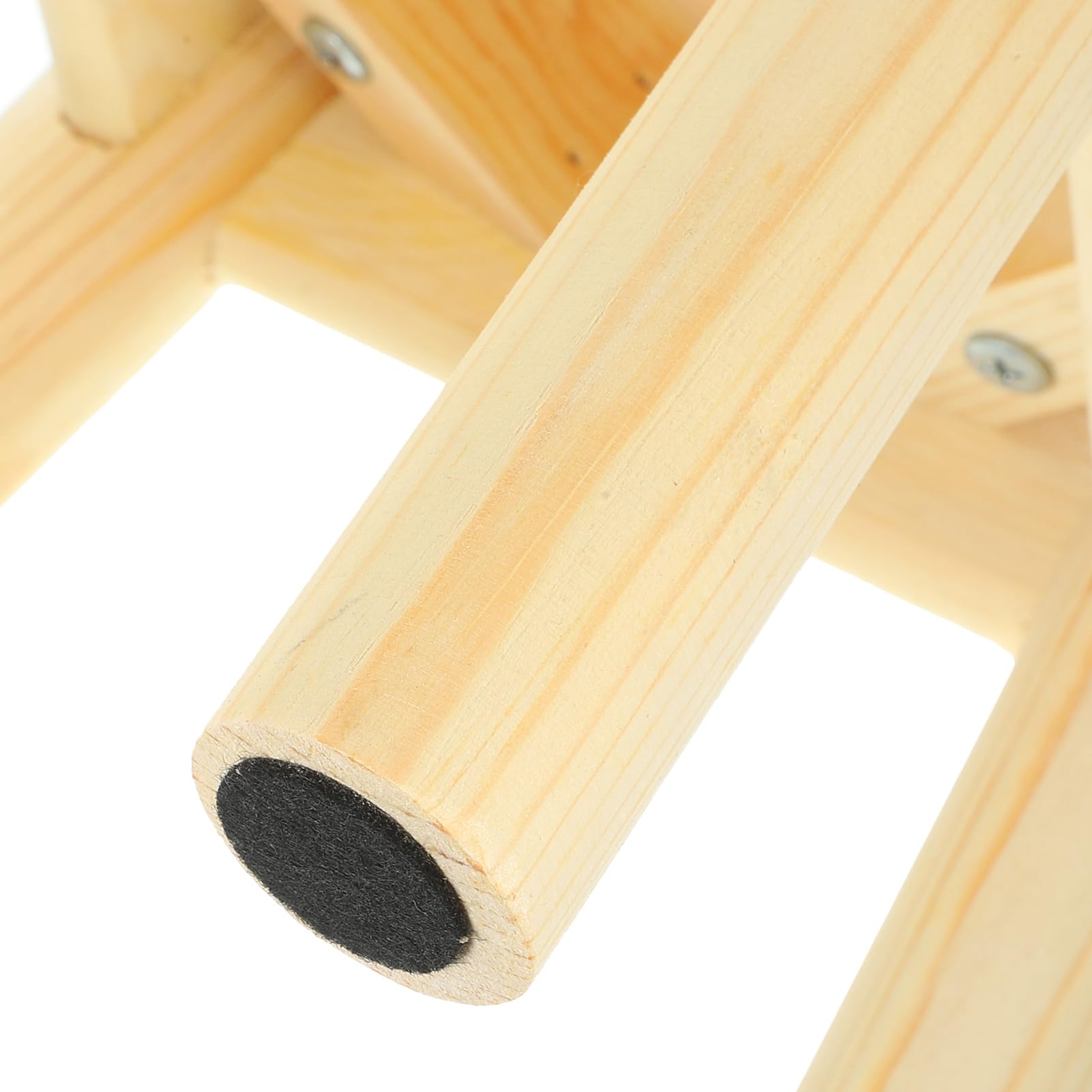 Alipis Cute Round Wood Stool for Non Slip Stepping Stool Furniture for Bathroom Kitchen Living Safe and Easy to Clean for Playroom Use