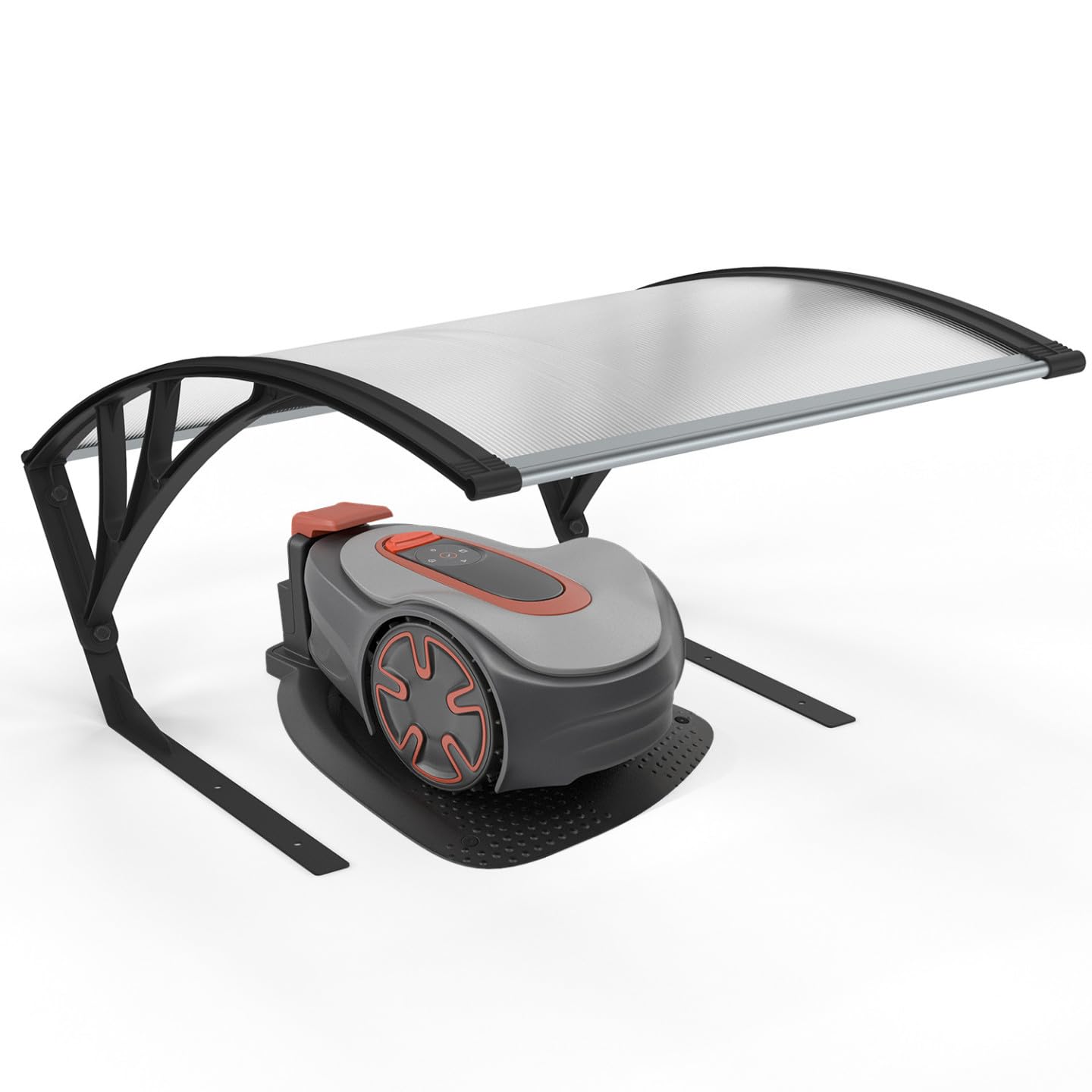 IDMarket - Toit de Protection UV en Polycarbonate pour Robot Tondeuse Gris Anthracite