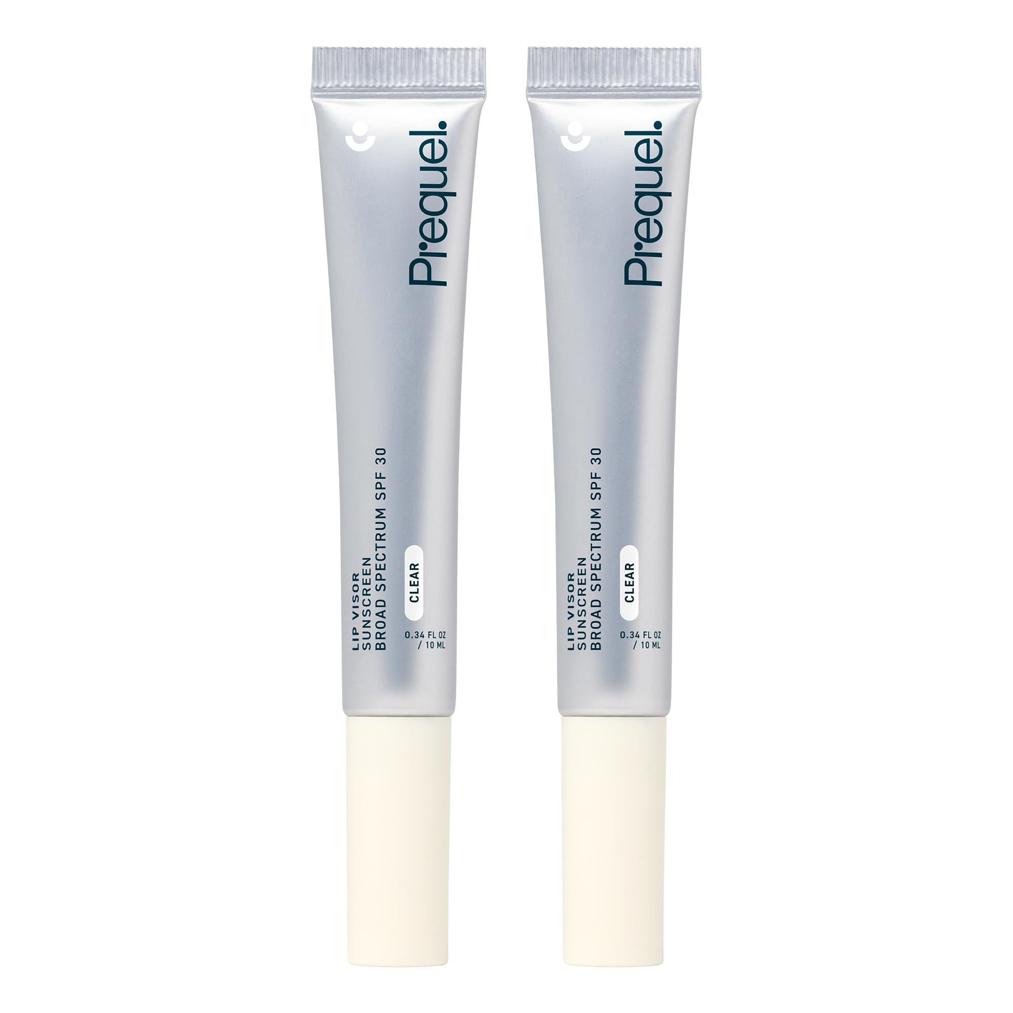 Prequel Skin Lip Visor, Clear Lip Balm with SPF 30 PA+++. Mint Flavored with Non-Sticky Finish – Moisturizing Semi Gloss Balm Sunscreen for Daily Use - 2 Pack
