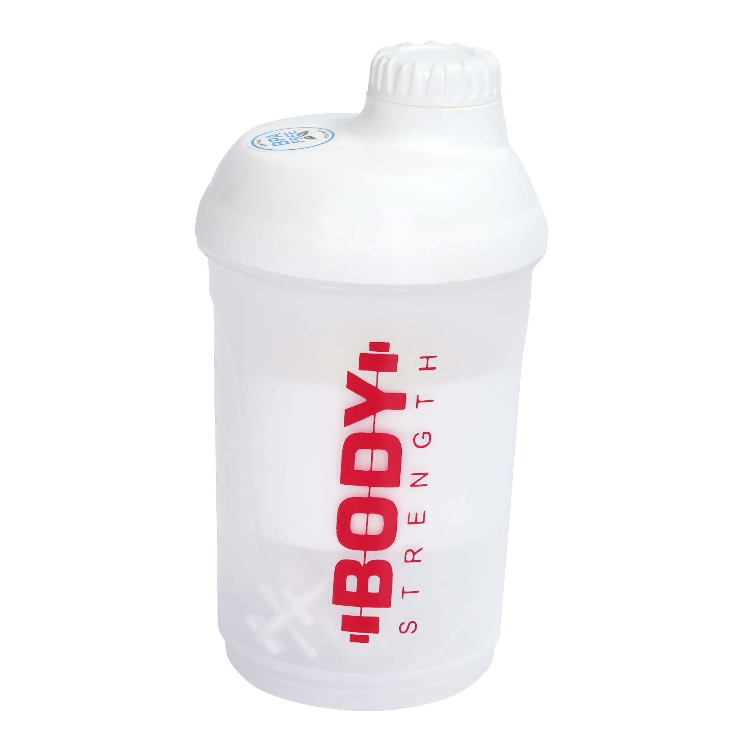 Body strength Sports Gym Protein Shaker Bottle With Mixer Ball, Compartment for Pre-Post Workout for Men & Women | 500ml (White) (B0D37WX21L) Amazon Price History, Amazon Price Tracker