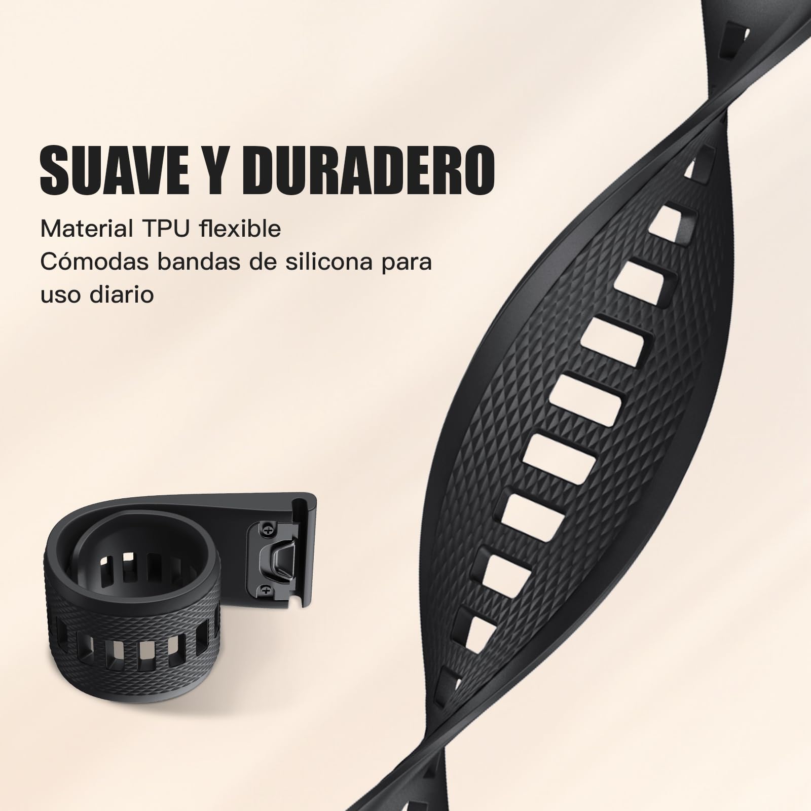 Pasek Silikonowy 22mm do Garmin Fenix 5/6/7, Instinct, Forerunner 935/945, Epix 2, Descent G1, Approach S60, Quatix 5, Czarny