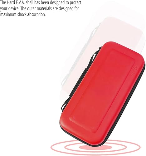 Miniatura 8 de Orzly - Estuche de transporte compatible con Nintendo Switch y con la nueva consola OLED de Switch, estuche de viaje rígido, portátil y de