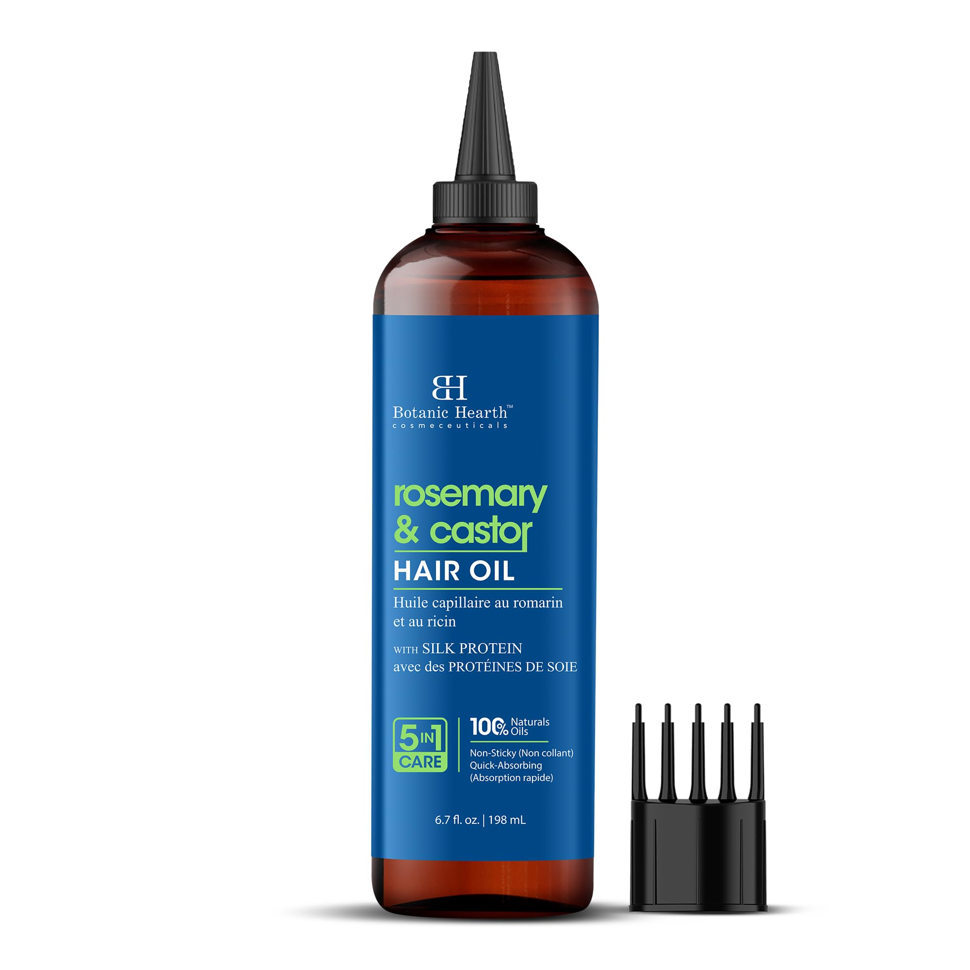 Botanic Hearth 100% Pure Rosemary Castor Oil For Hair Growth - 6.7 Fl oz Rosemary Castor 6.7 Ounce