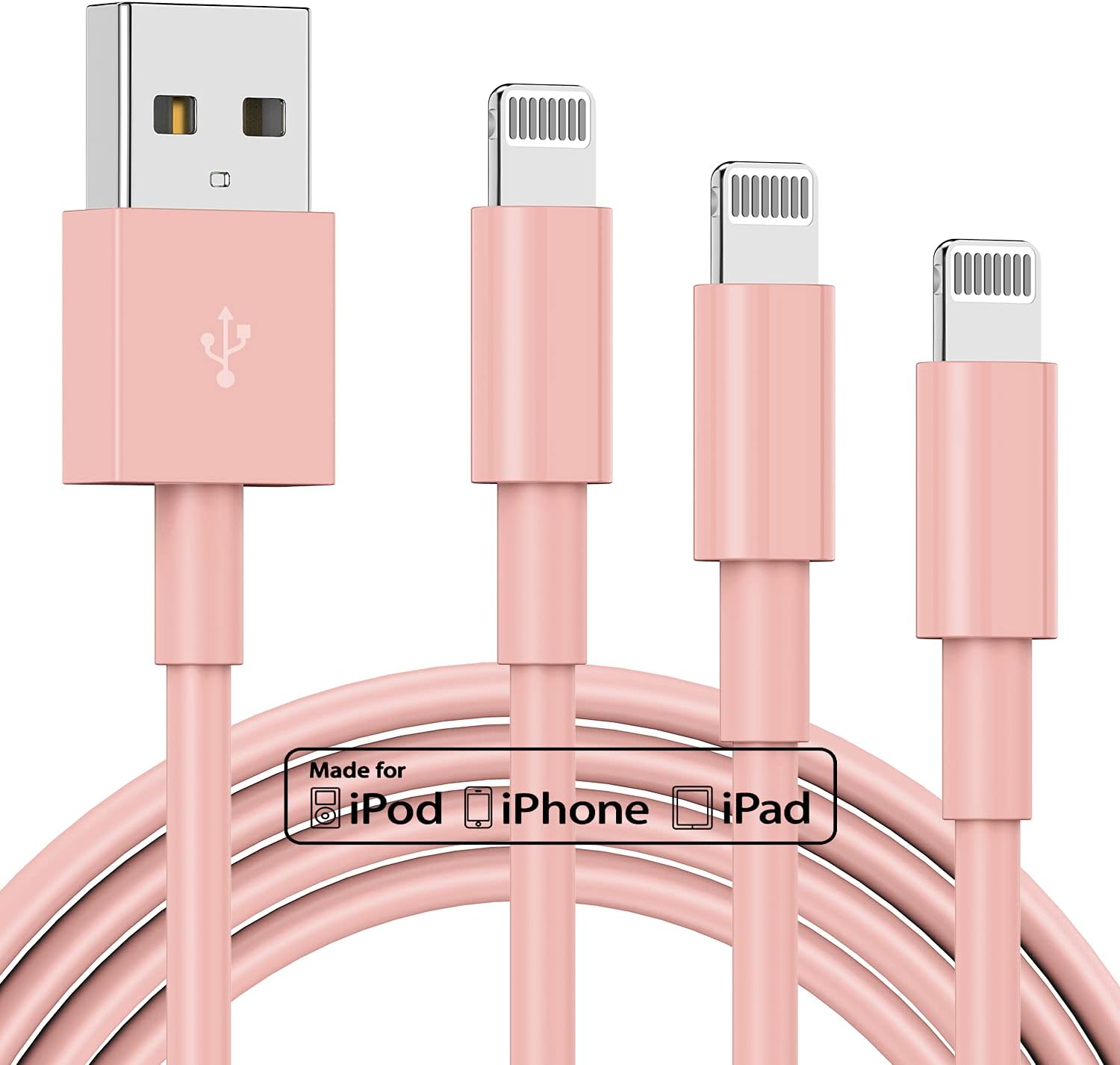 3 Pack Apple MFi Certified iPhone Charger Cable 3Ft, Apple