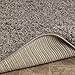 Cozy Shag Collection Grey Solid Shag Rug (7'10'' X 9'10