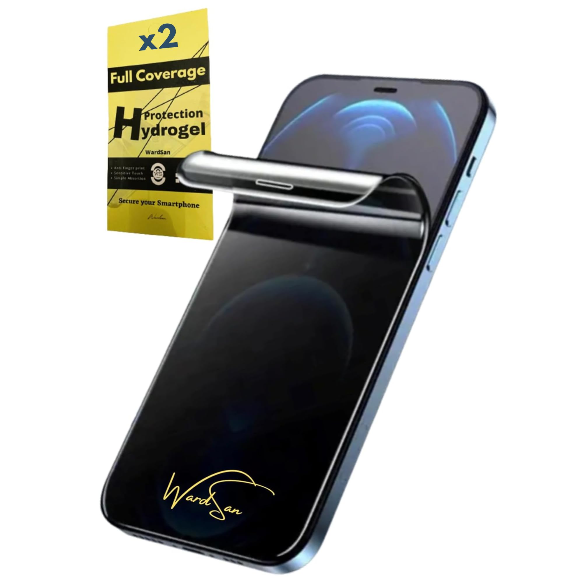 [2 piezas para iPhone 16 Pro Max 6,9" – Protector de pantalla de hidrogel antiespía privada 3D | Soporte selfie Offert| Antichoque | Protector TPU flexible | Mejor que un cristal templado