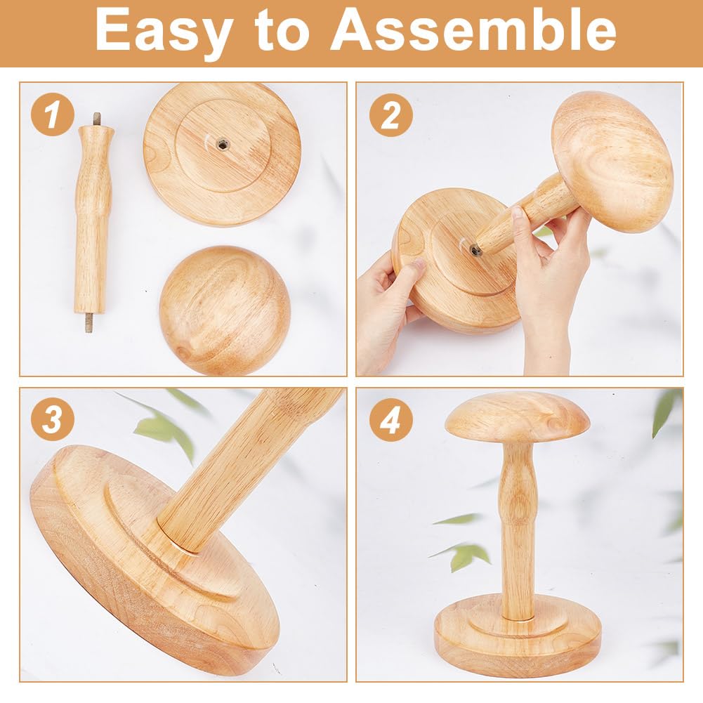 Amazon.co.jp: GOMAKERER 木製テーブルハットスタンド ベージュ 木製 