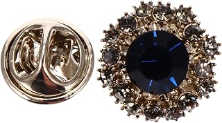 Broches Azul Strass Cristal Decorativa Broche Broche de Flor Do Vintage para Mulheres Homens Broches Para Mulheres