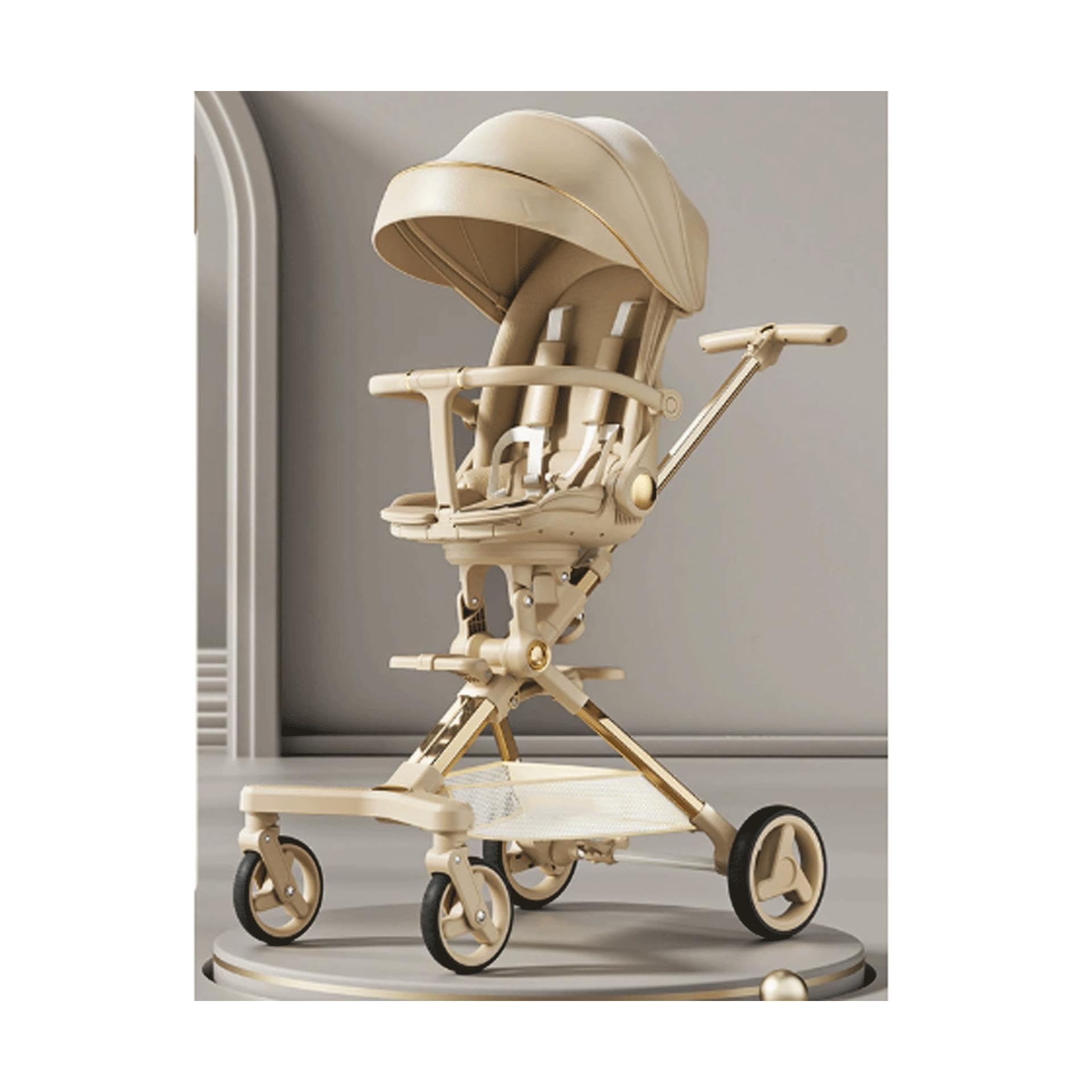 Lichtgewicht kinderwagen met gemakkelijk te vouwen kan gaan gaan zitten of gaan liggen twee richtingswagen met Sunshade 6-verstelbare rugleuning