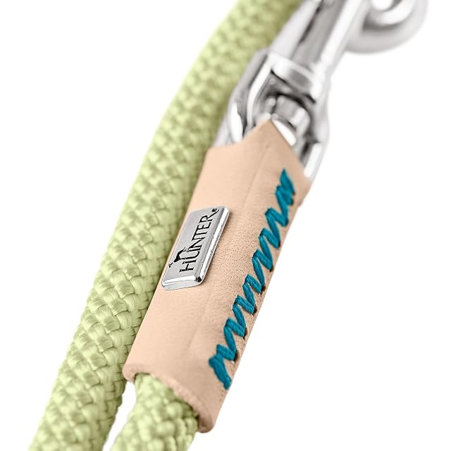 Foto 4 de 8 de HUNTER Correa ajustable para perros Malia, color: menta/natural, cuerda flexible y piel resistente