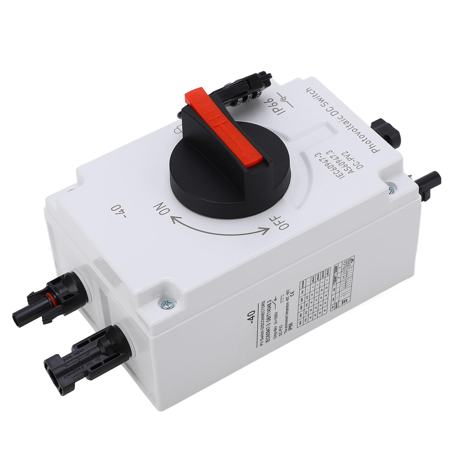 YWBL-WH Sezionatore Solare Fotovoltaico, Isolatore Fotovoltaico PC 32A DC1200V 4P IP66 Blocco Password Impermeabile, per Sistemi di Energia Solare Installatori Esterni e Uso di Manutenzione