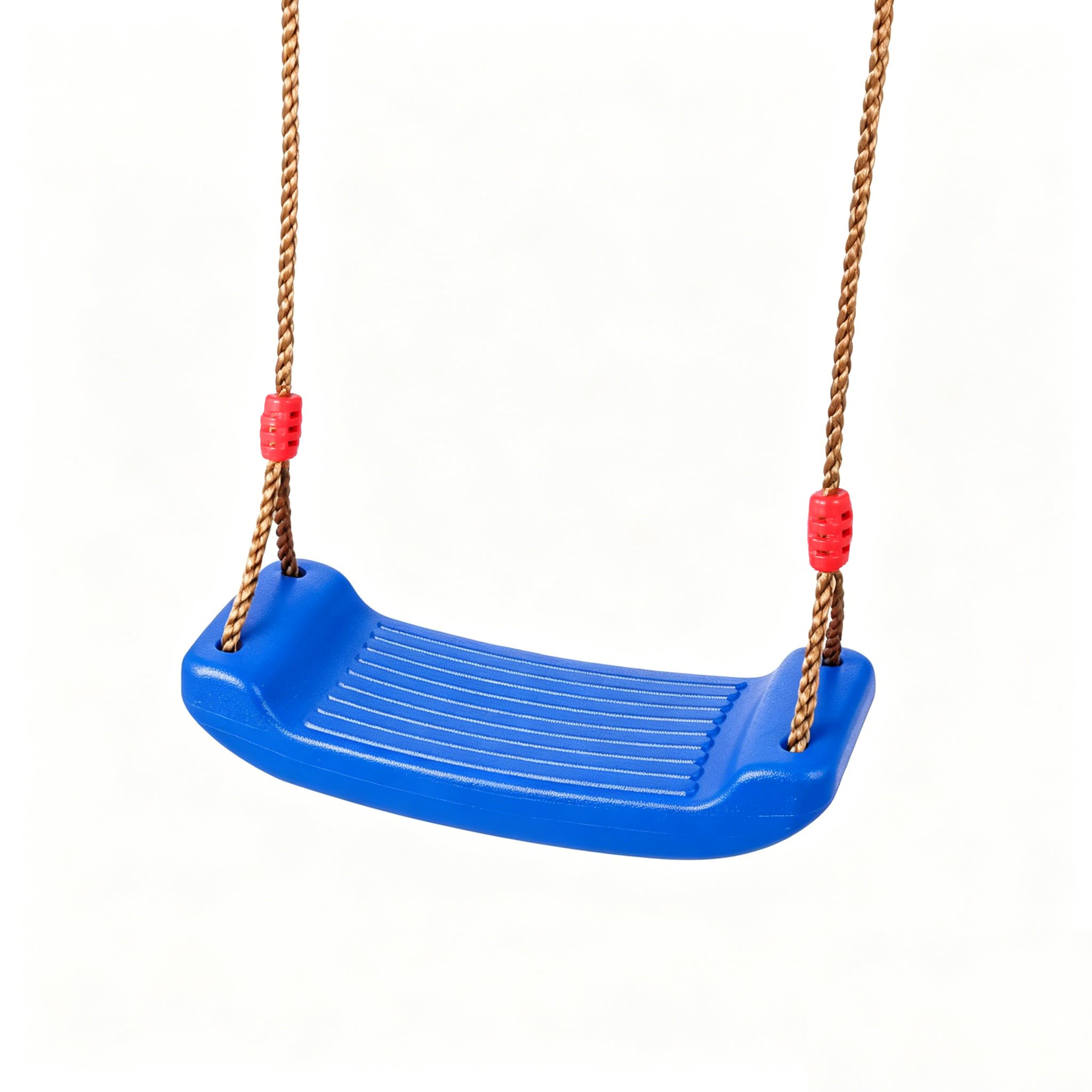 Children's Swing Seat with Safety Grip and Adjustable Ropes for Swing Sets - Weather Resistant Plastic Outdoor Playground Accessory or Climbing Frame Accessories (blue)