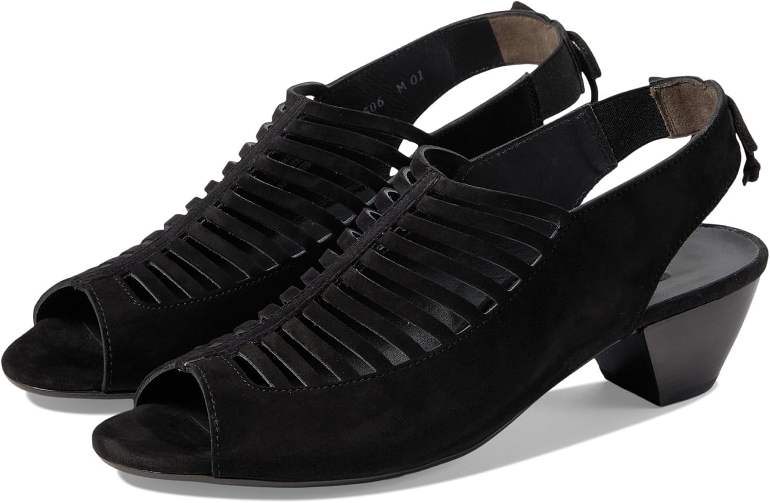 Paul Green Talia Heel Black Suede at 6.5 (US Women's 9) M