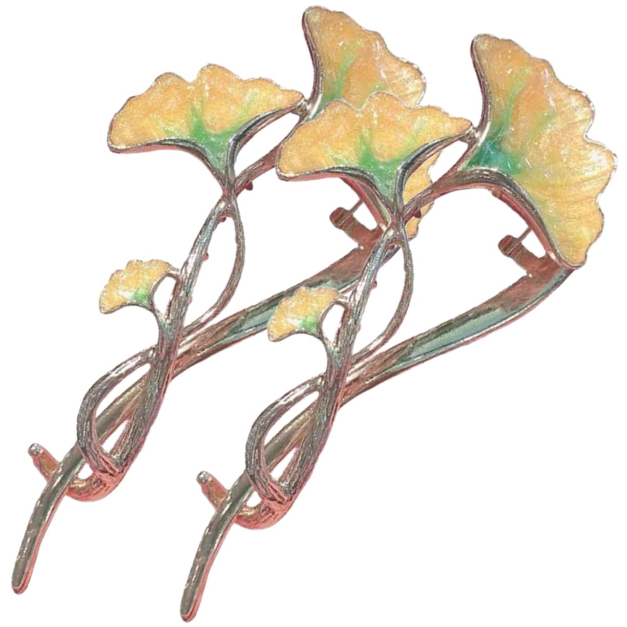 MAGICLULU 8 Piezas agarre adornos para el cabello para mujeres pinzas de garra para el cabello hair clips horquillas moño Ginkgo biloba pasadores de pelo accesorios para el cabello ginkgo
