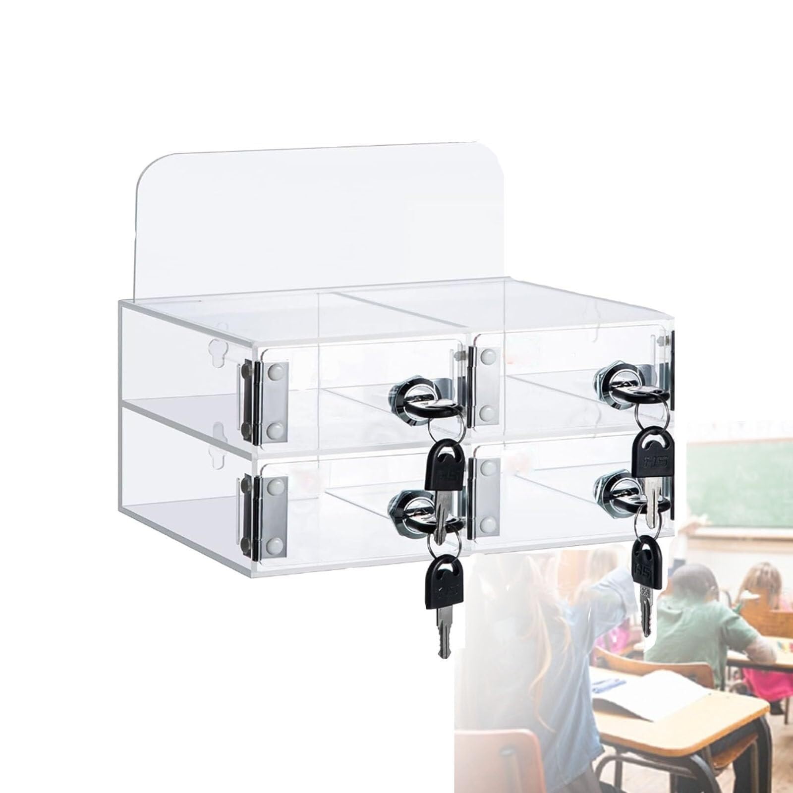Caja de Almacenamiento para teléfonos móviles Soporte acrílico para teléfonos móviles Caja de Almacenamiento de Escritorio Caja de Almacenamiento acrílica para teléfonos móviles con cerra