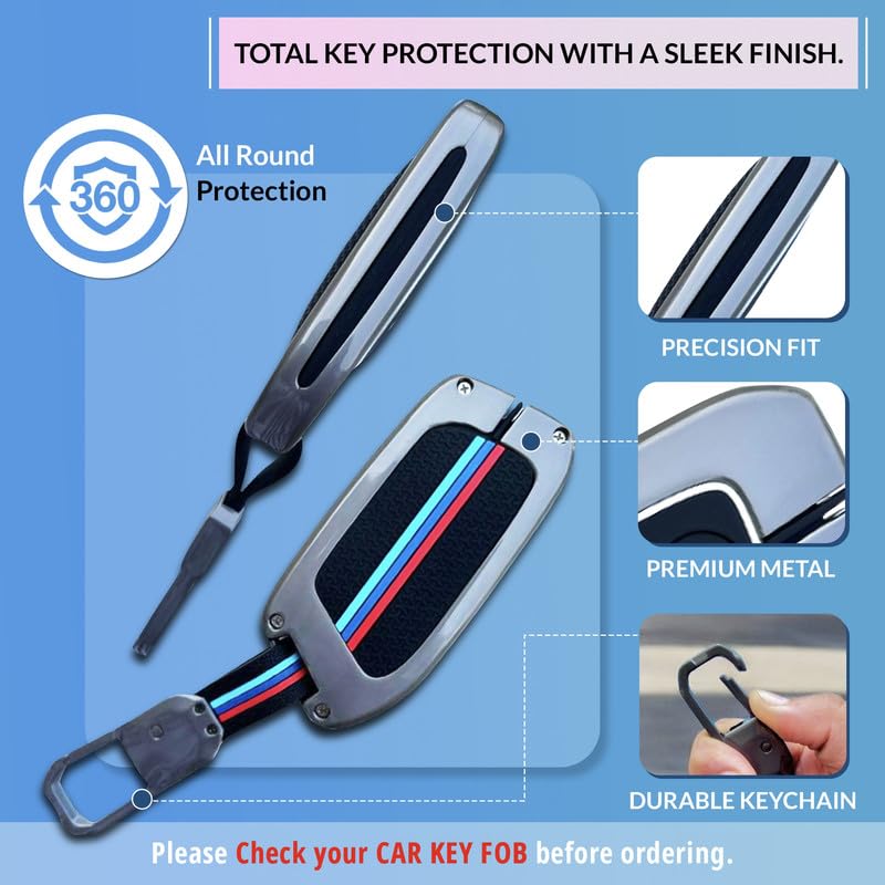 Image of NEODRIFT 'KeyShield' Car Key Cover for MG Hector (Shape 1, 03 Buttons) (360 Protection, Durable and Stylish)