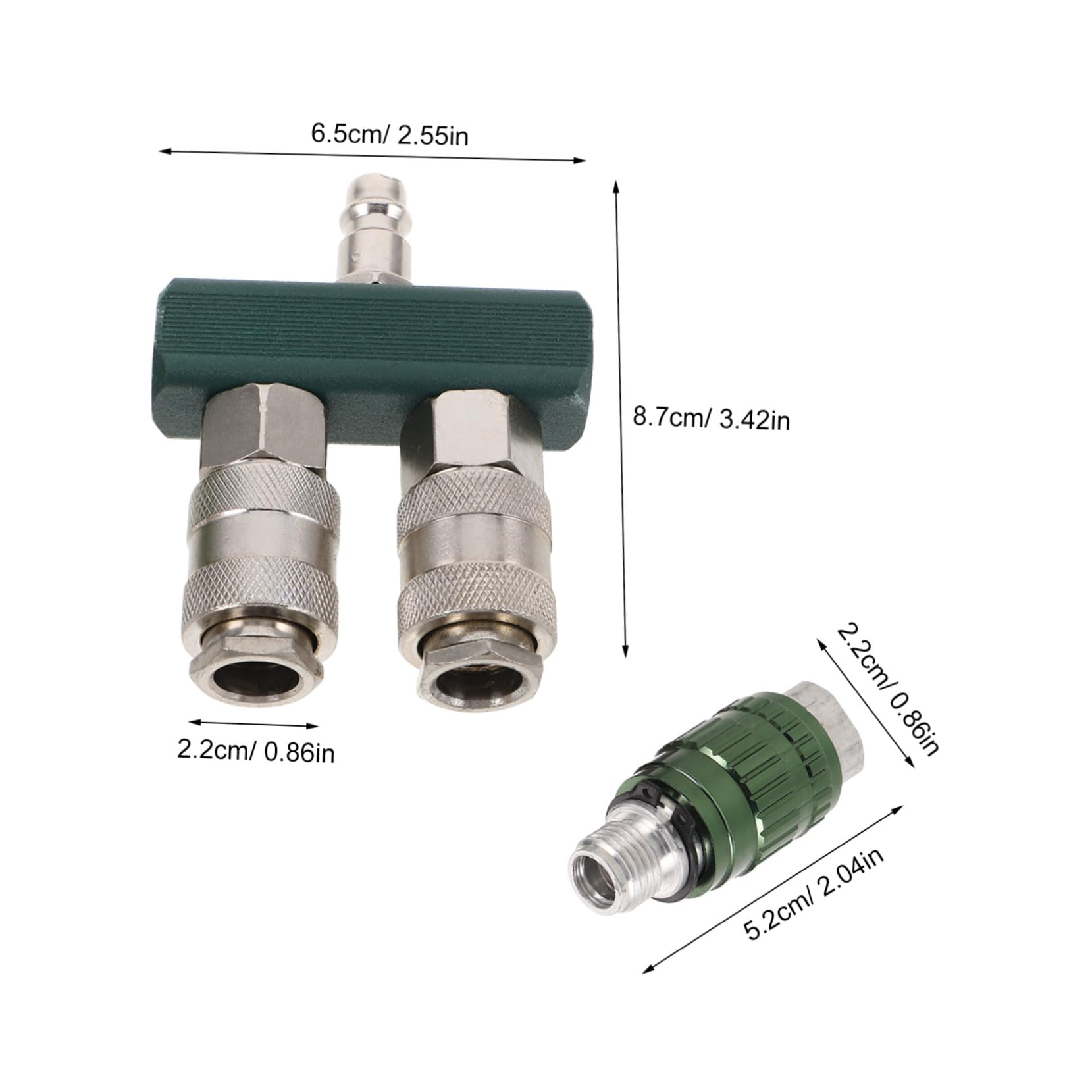 PRETYZOOM 5 Piezas Conector rápido Accesorio de manguera de aire Splitter de manguera de rápida divisores neumáticos para tubo divisor de tubo hierro niquelado