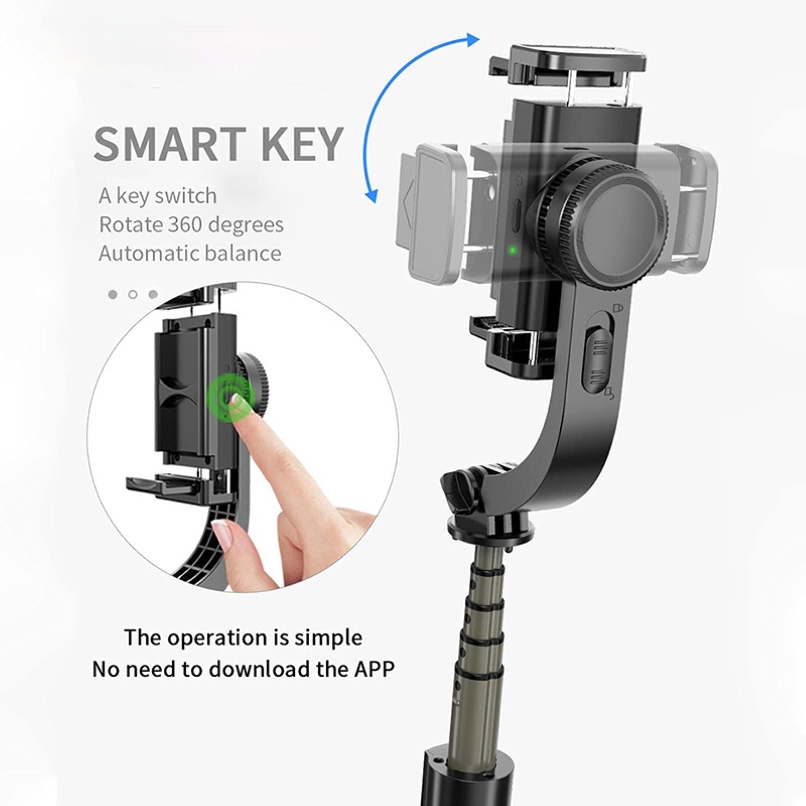 3-osiowy ręczny gimbal stabilizator smartfona do iPhone'a 3 w 1 bezprzewodowy Bluetooth selfie stick tik tok statyw z pilotem