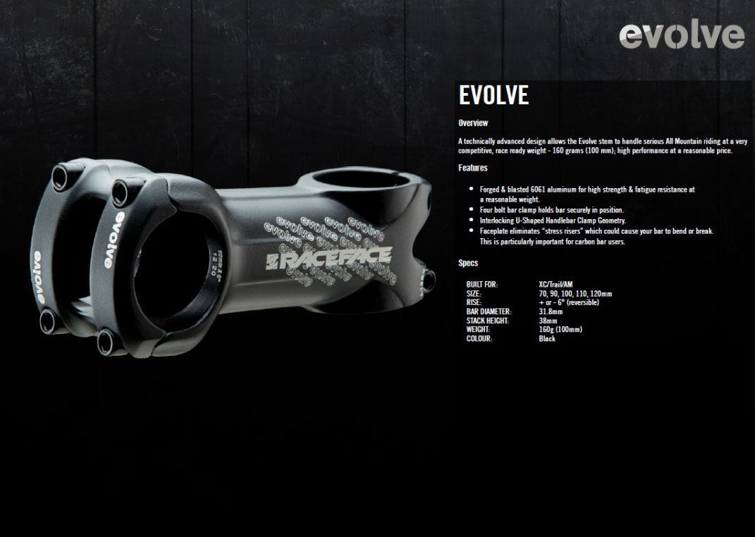 Amazon | RACE FACE(レースフェイス) EVOLVE STEM 31.8mm/6° ブラック