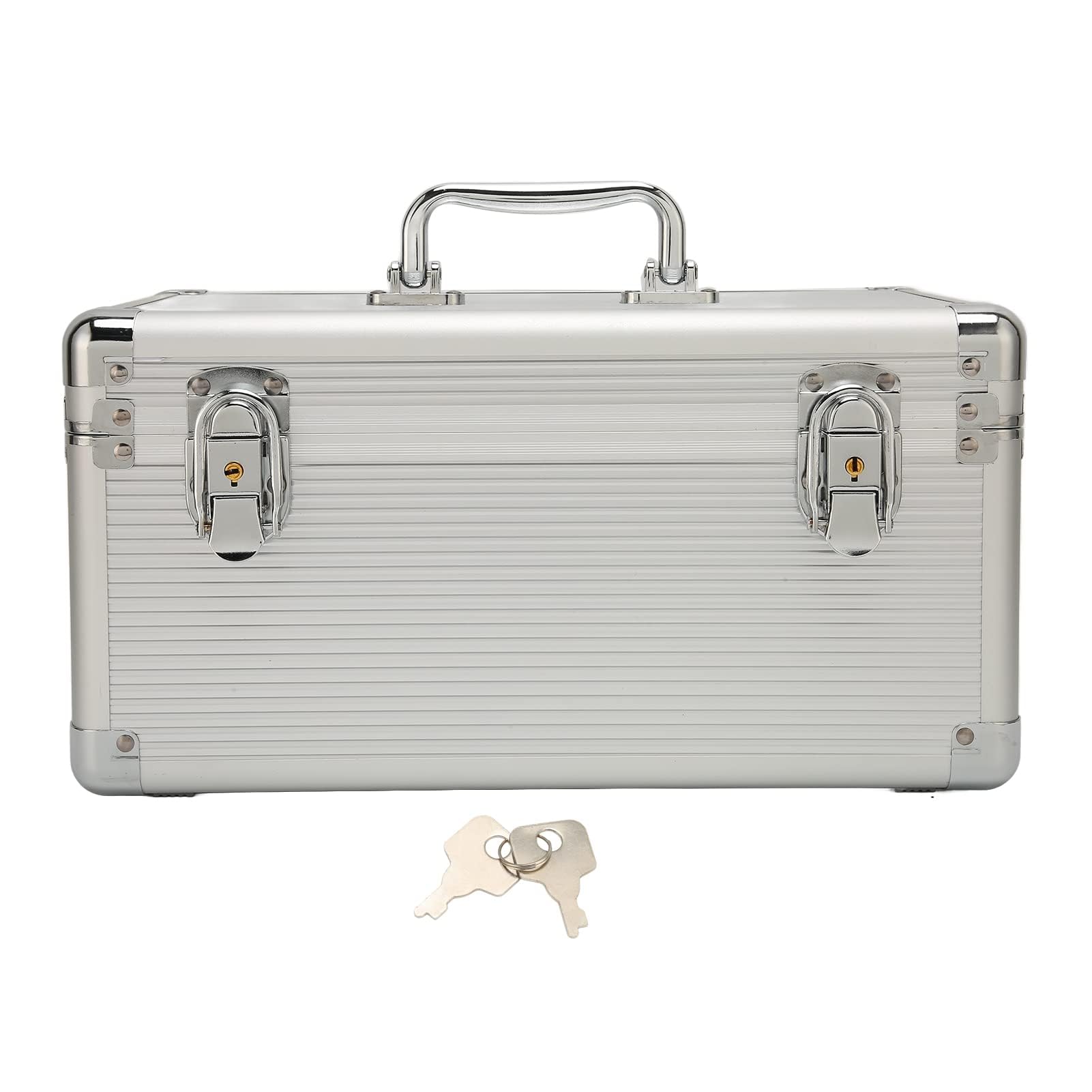 Caja de Almacenamiento para Disco Duro de 3,5", Maleta con Caja de Almacenamiento para Disco Duro con 10 Bahías, Estuche de Transporte para Disco Duro Externo con Diseño de Bloqueo de Seguridad
