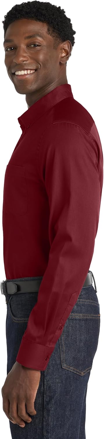 Port Authority Men's SuperPro React Twill Long Sleeve Button-Down Shirt - Image 2